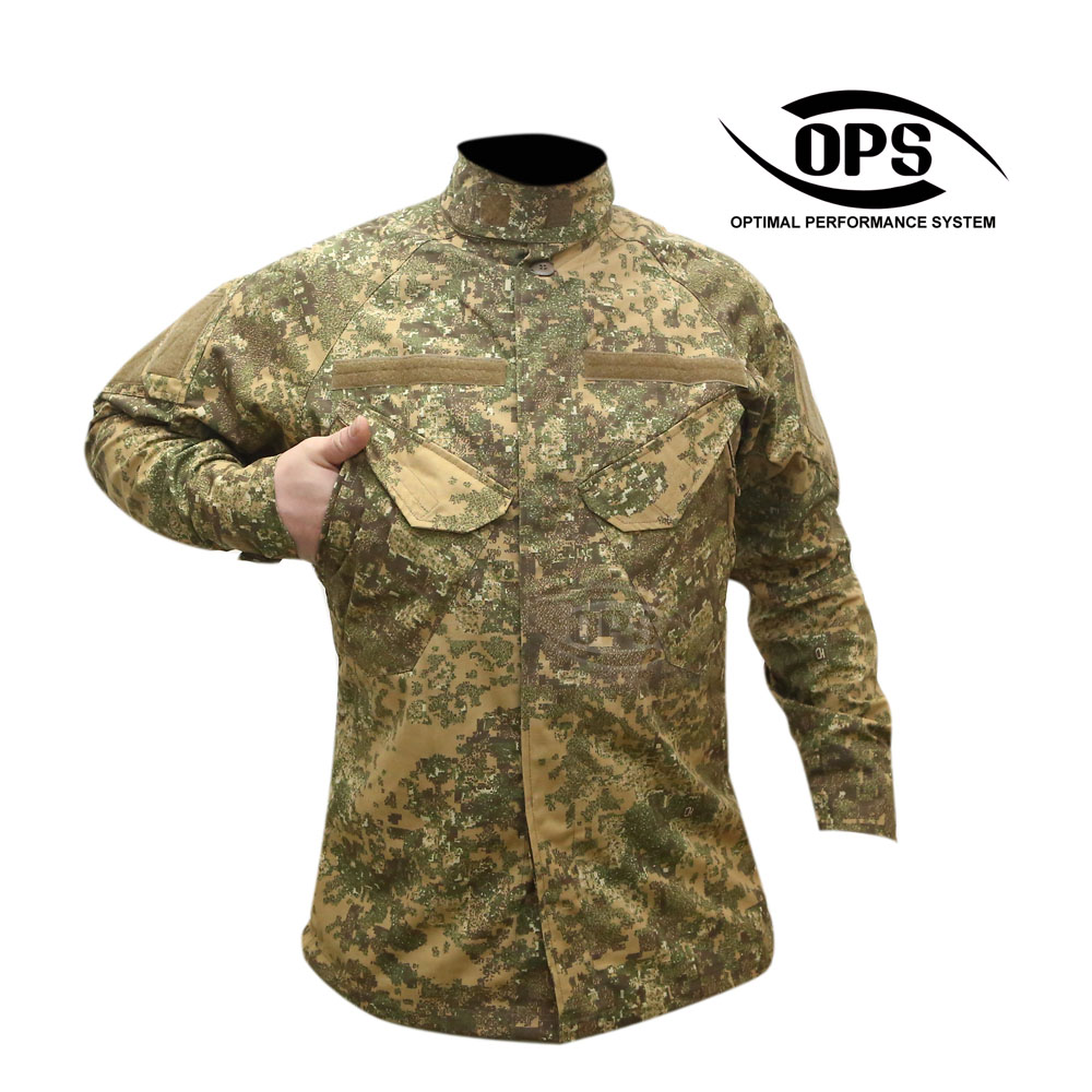 O.P.S GEN3 COMBAT I.D.A SHIRT IN A-TACS FGX WITH ELBOW PADS NYCO EXTREME 