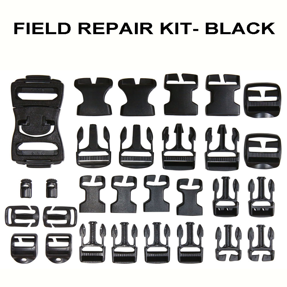 ITW FastexMolle Repair Buckles Kit 12 Piece Set Black Military 