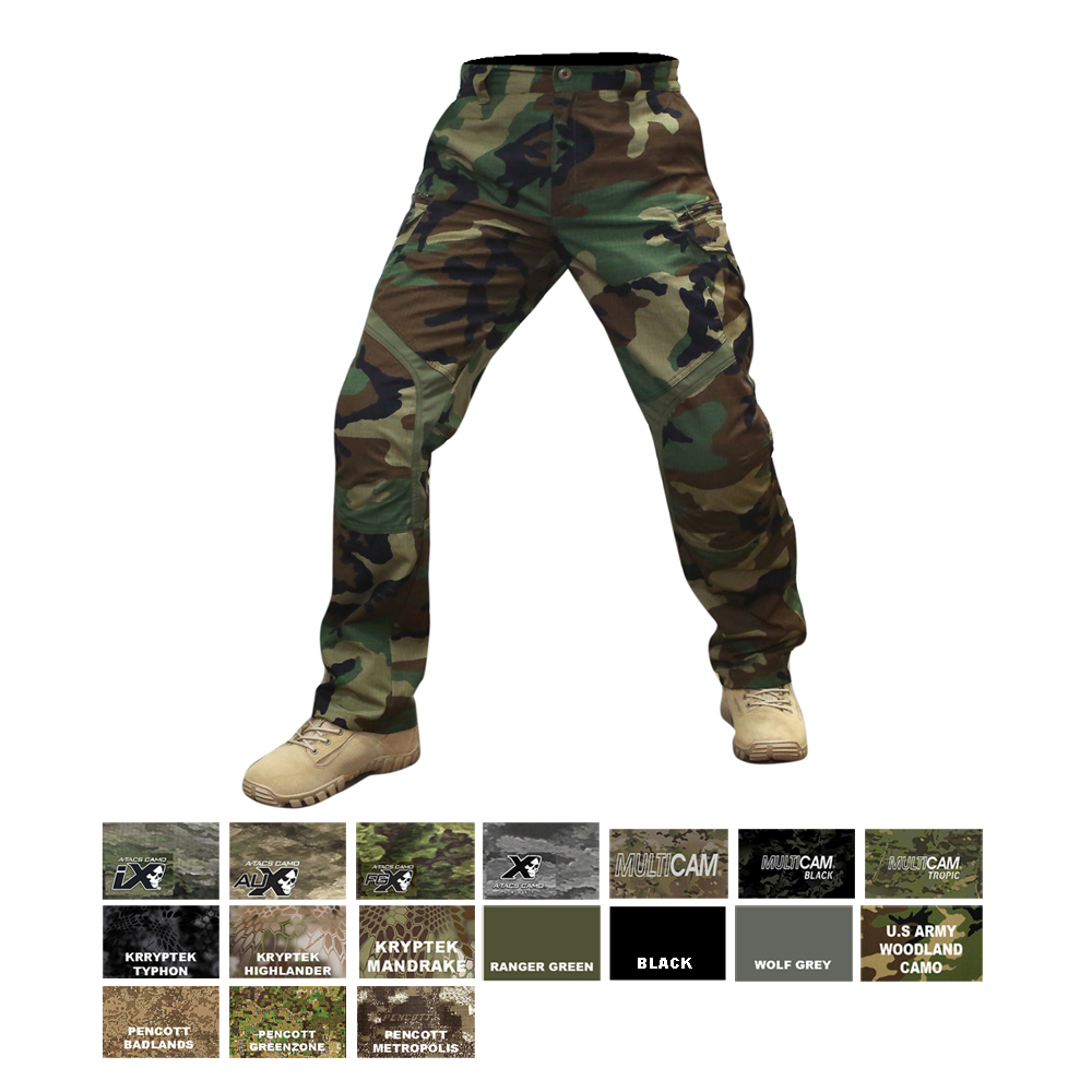 Mens Tactical Battle Ripstop Trousers Camping Hiking Hunting Camo Combat  Pants