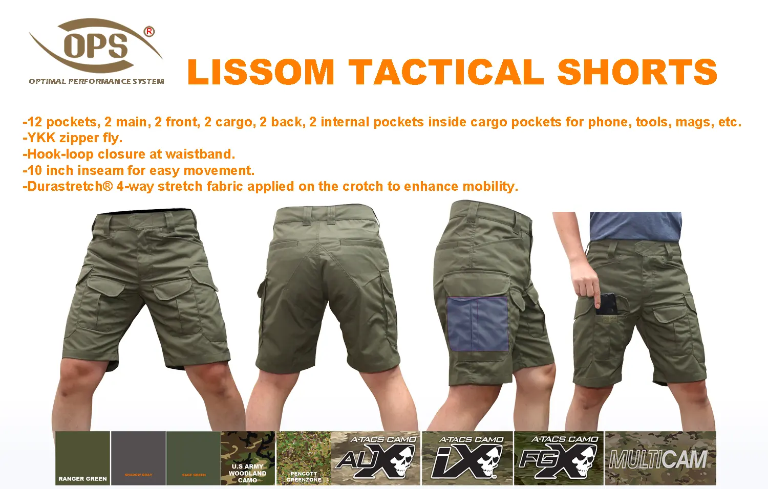 READYMADE Tactical Shorts 未使用　サイズ0 Lissom Tactical Shorts - UR-TACTICAL
