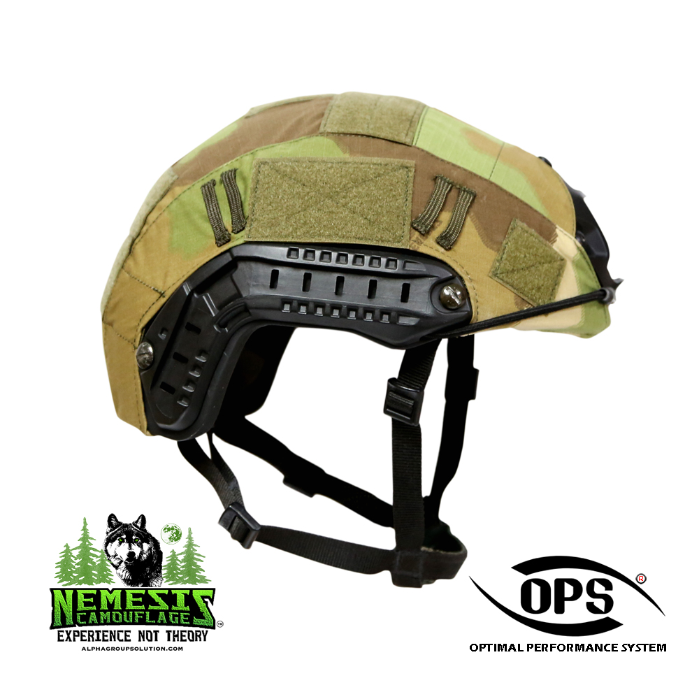 実物GENTEX OPS CORE LEVEL Ⅲaヘルメット　陸自迷彩カバー OPS CORE BALLISTIC HIGH CUT/FAST BALLISTIC HELMET COVER - UR