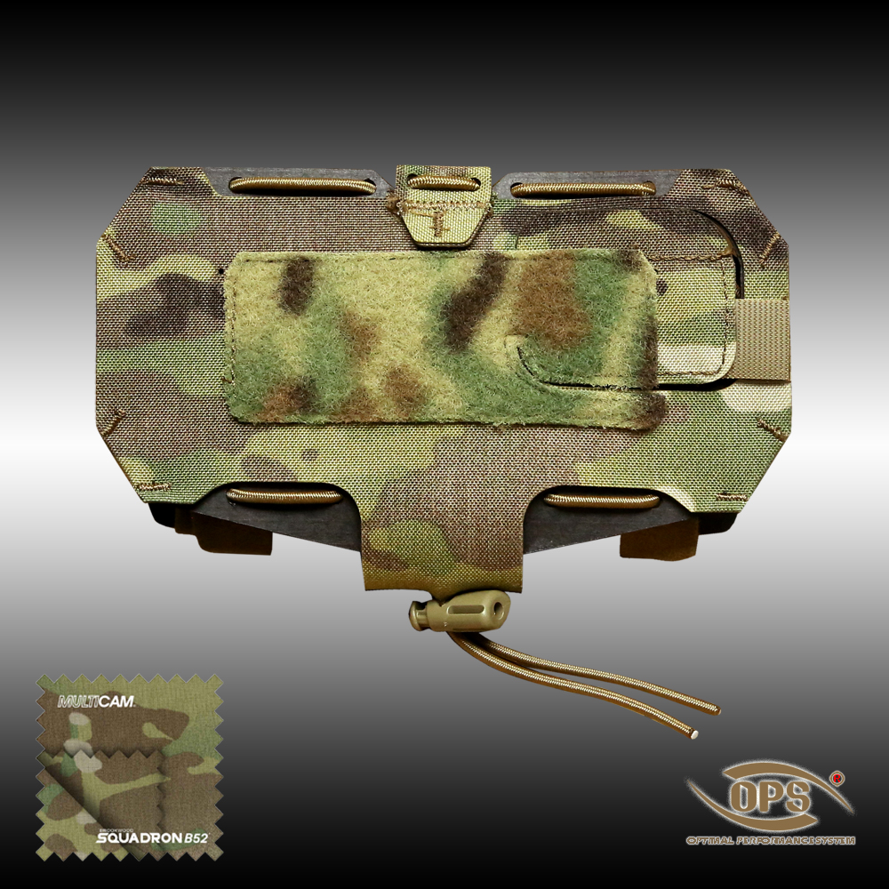 Ultra-lightweight 80g O.P.S. tactical navigation board on a digital scale.