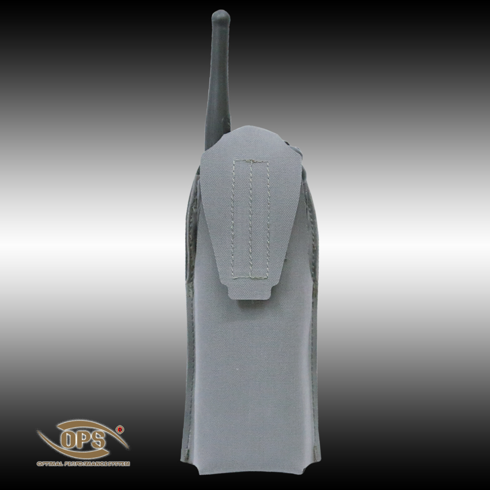 Wolf Grey low profile tactical radio holder for urban loadouts.